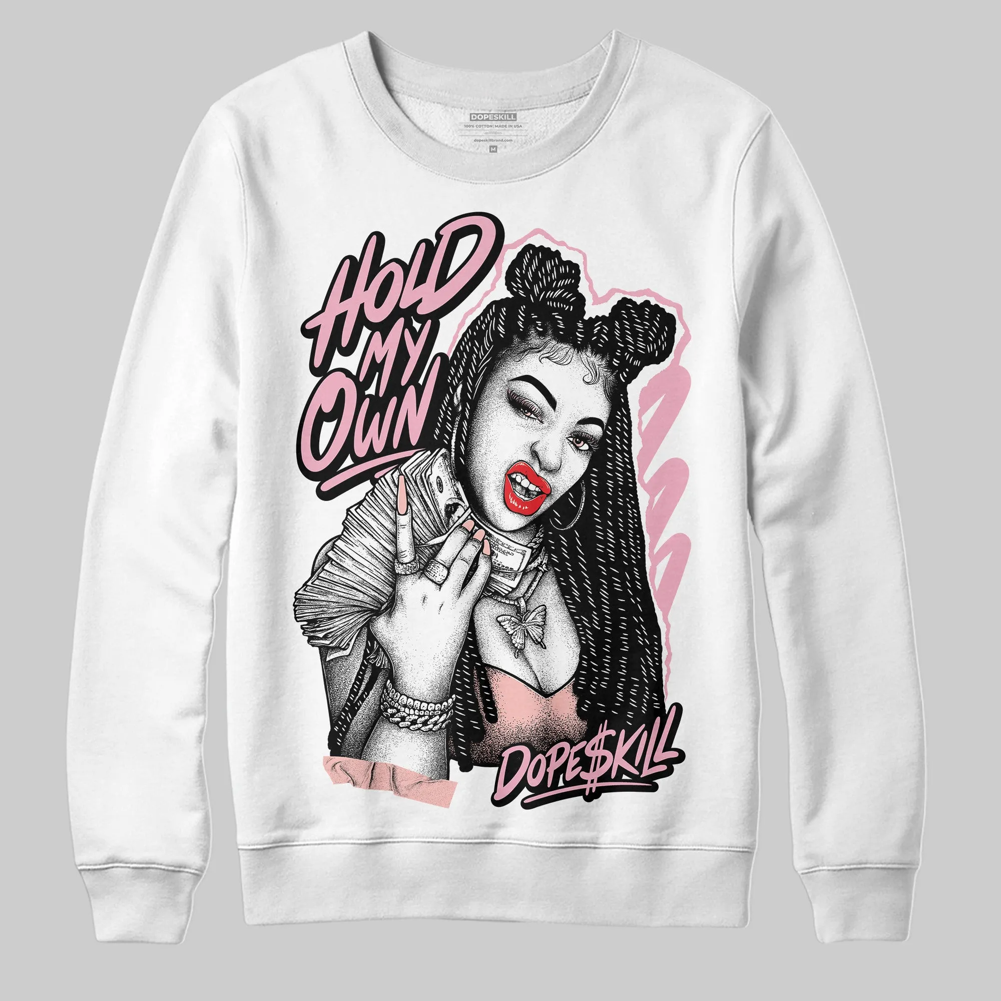 Stars Court White/Pink DopeSkill Sweatshirt New H.M.O Graphic sold by DopeSkill product image thumbnail 2