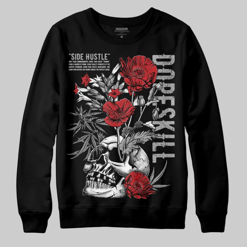 Black Cement 3s DopeSkill Sweatshirt Side Hustle Graphic sold by DopeSkill