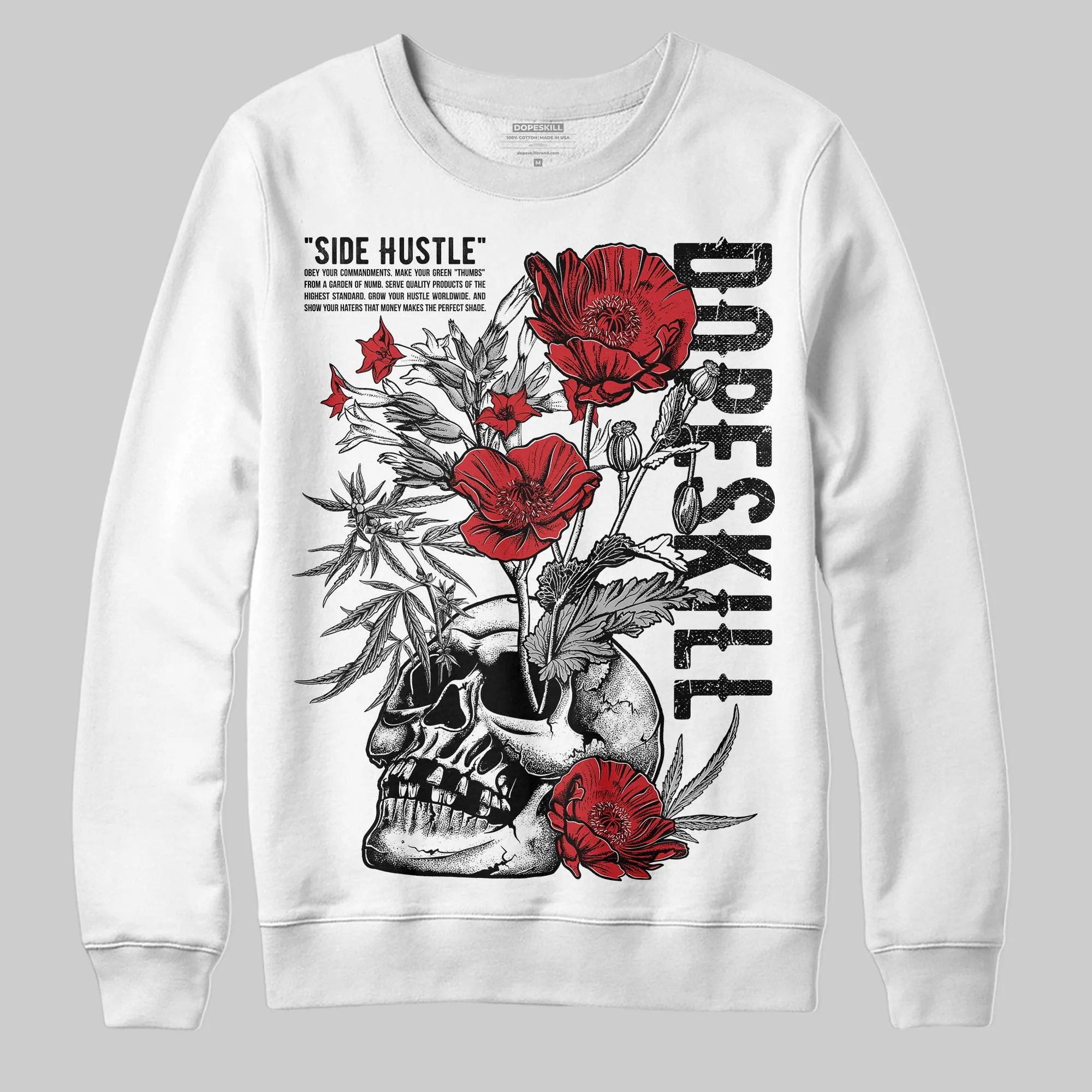 Black Cement 3s DopeSkill Sweatshirt Side Hustle Graphic sold by DopeSkill product image thumbnail 2