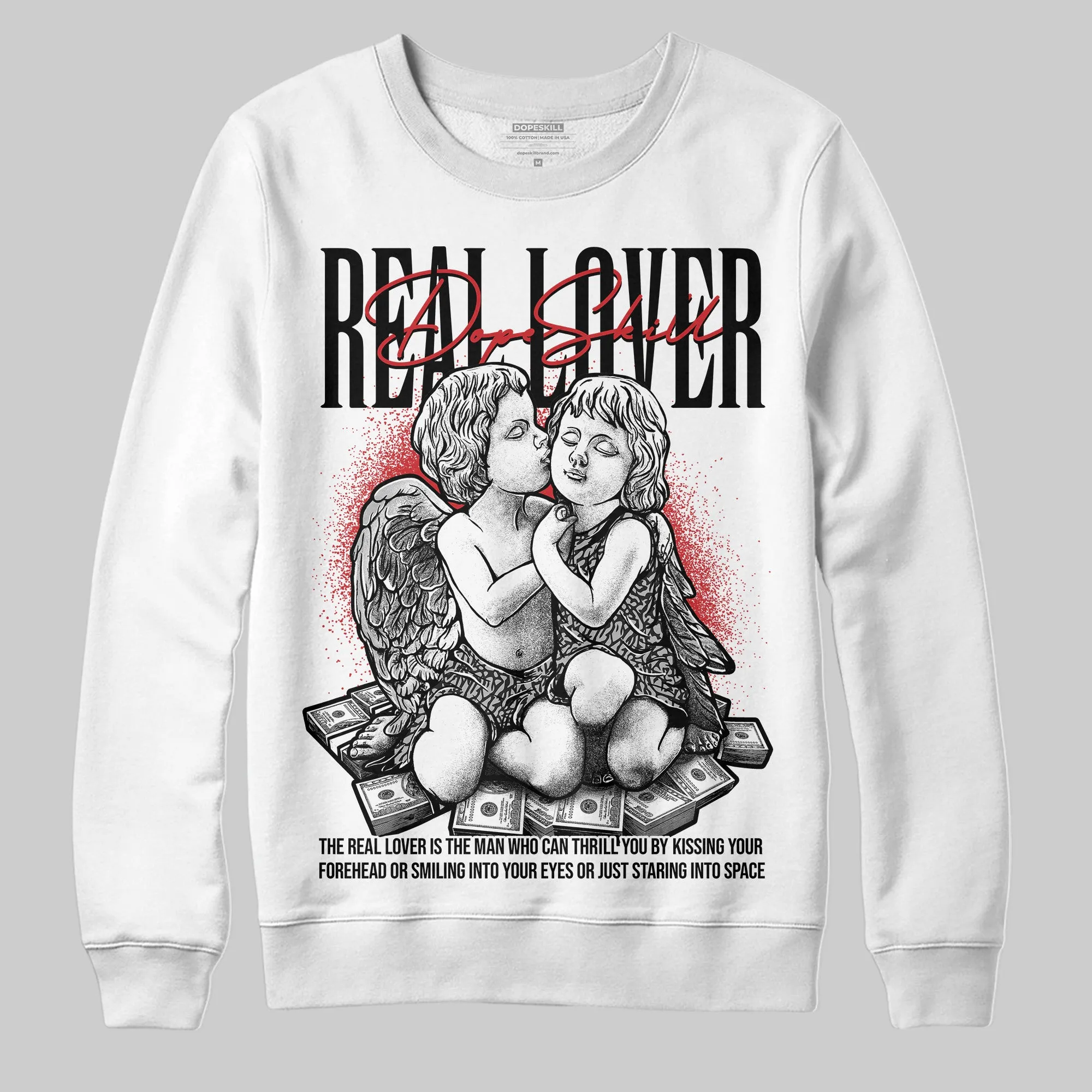 Black Cement 3s DopeSkill Sweatshirt Real Lover Graphic sold by DopeSkill product image thumbnail 2