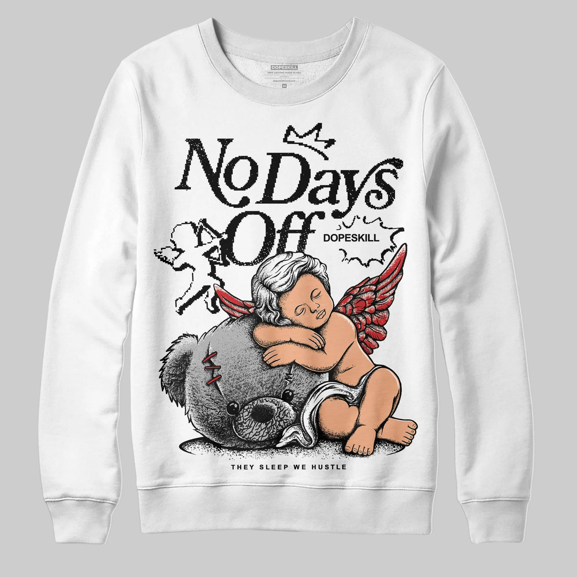 Black Cement 3s DopeSkill Sweatshirt New No Days Off Graphic sold by DopeSkill product image thumbnail 2