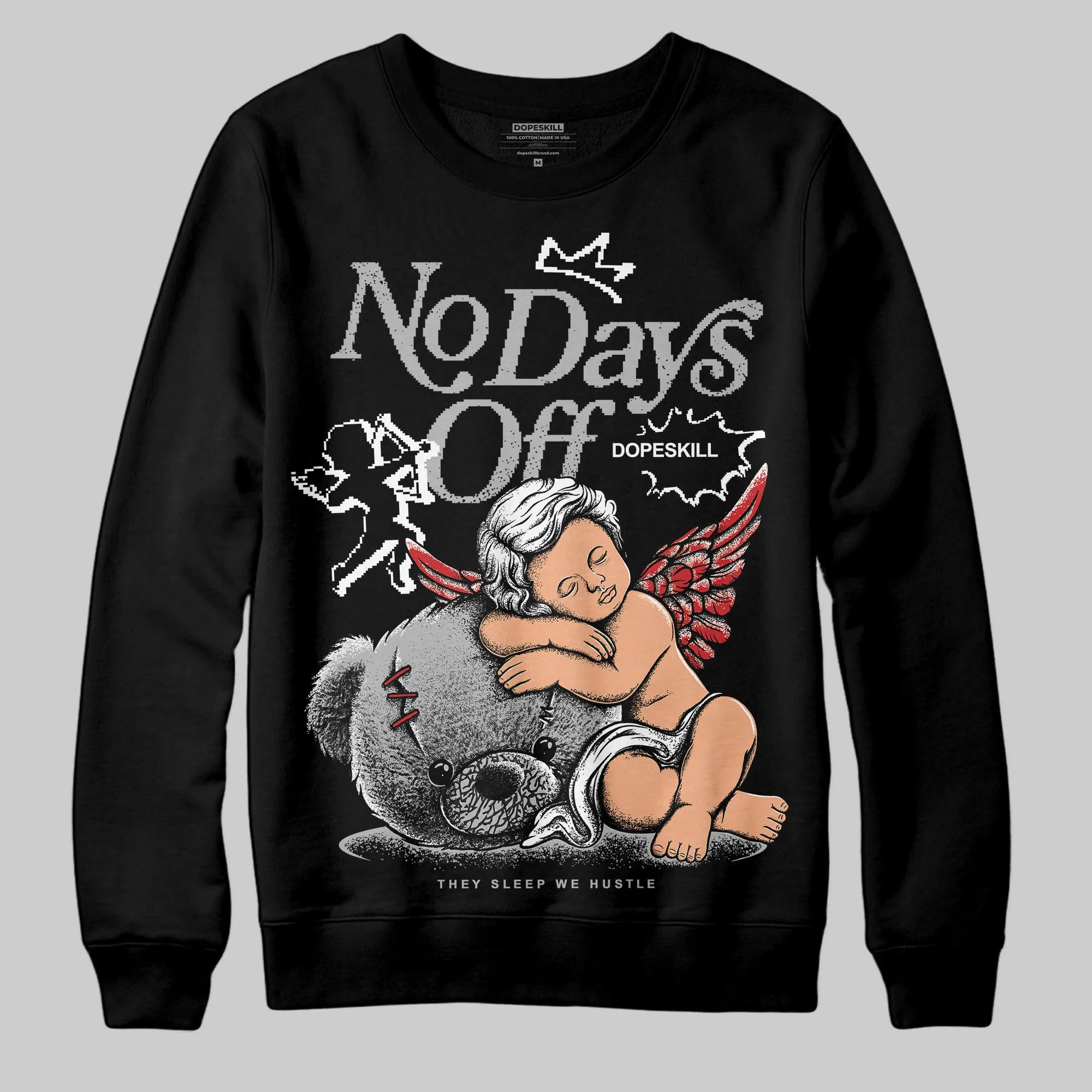 Black Cement 3s DopeSkill Sweatshirt New No Days Off Graphic sold by DopeSkill