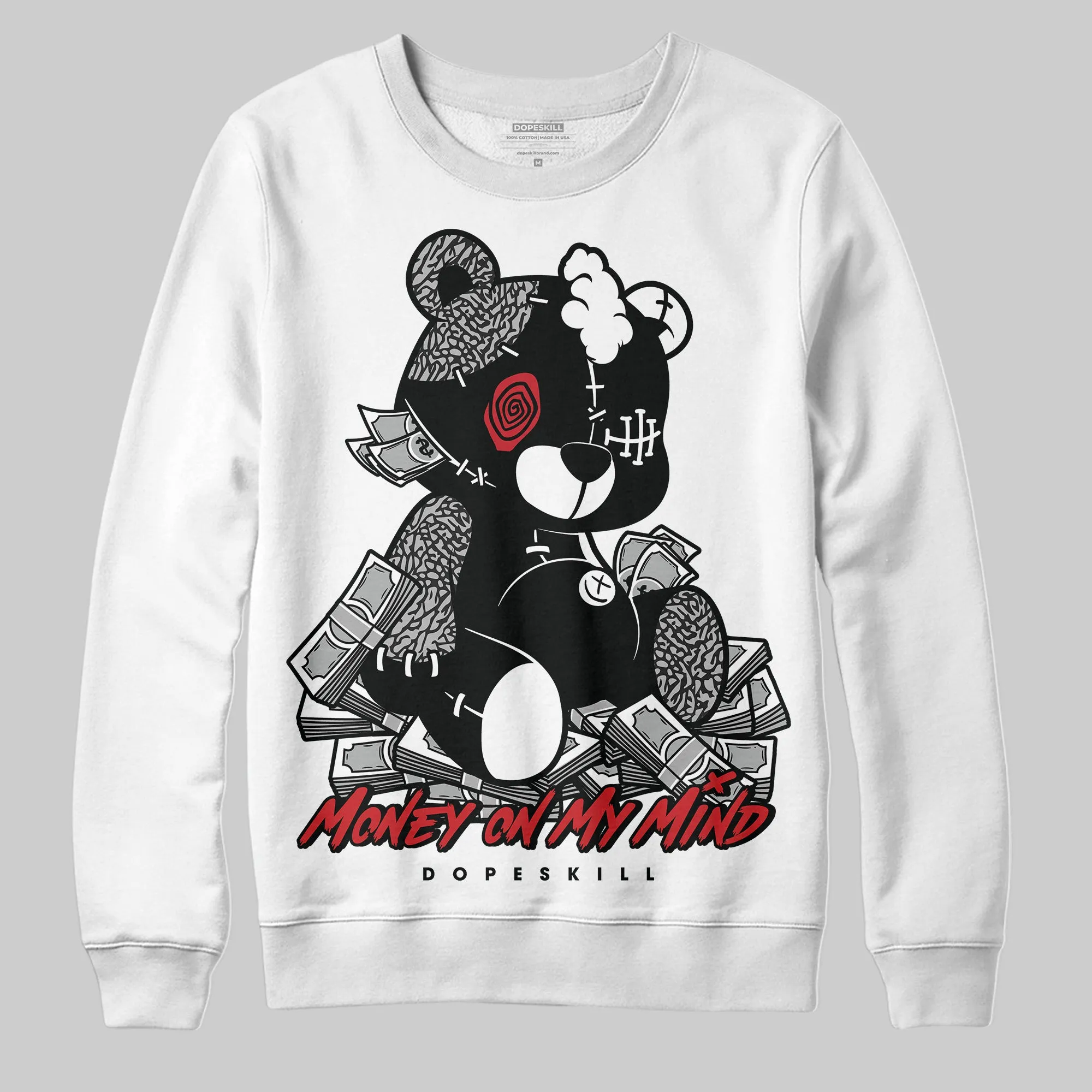 Black Cement 3s DopeSkill Sweatshirt MOMM Bear Graphic sold by DopeSkill product image thumbnail 2