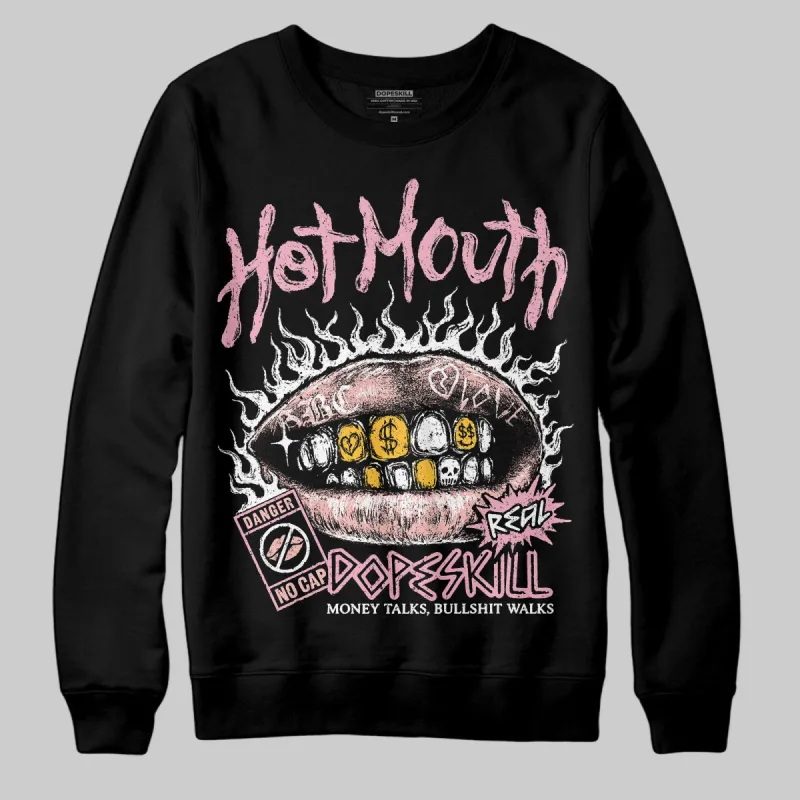 Stars Court White/Pink DopeSkill Sweatshirt Hot Mouth Graphic sold by DopeSkill