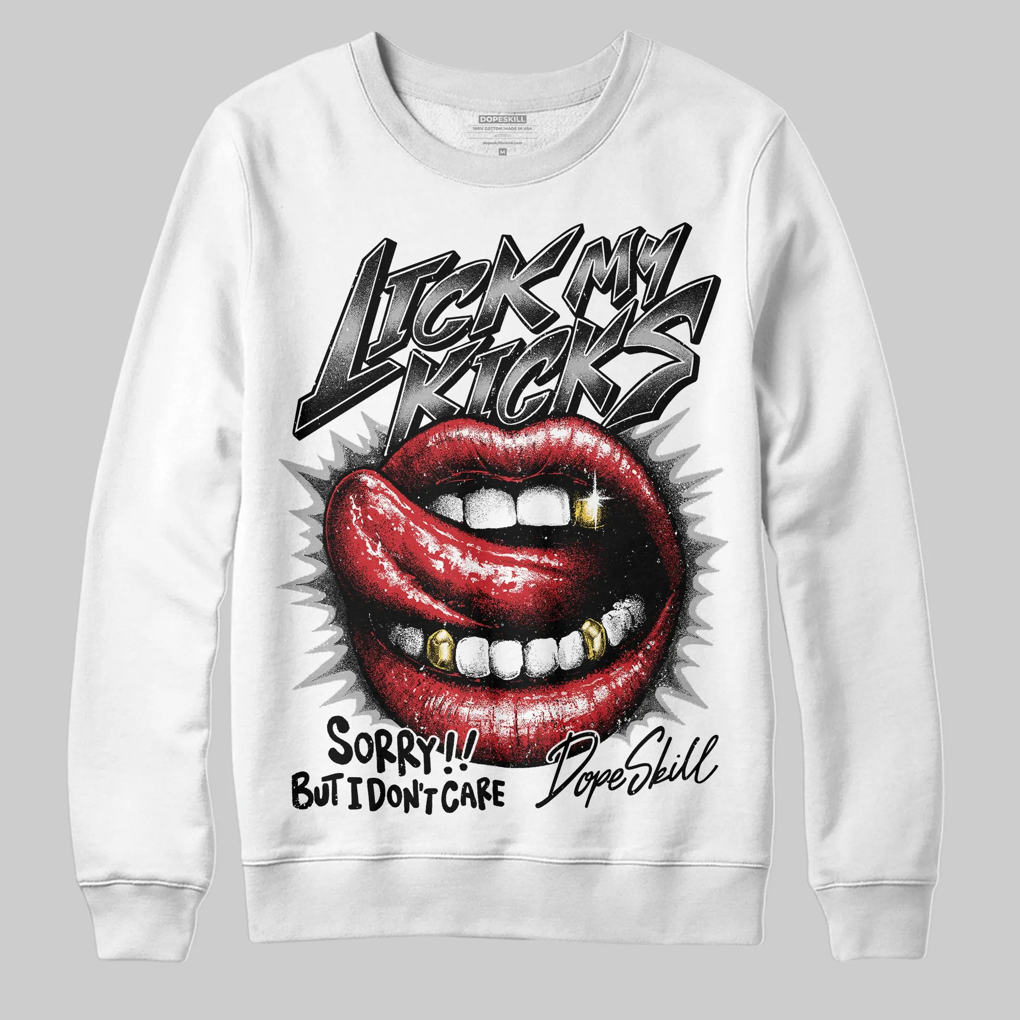 Black Cement 3s DopeSkill Sweatshirt Lick My Kicks Graphic sold by DopeSkill product image thumbnail 2