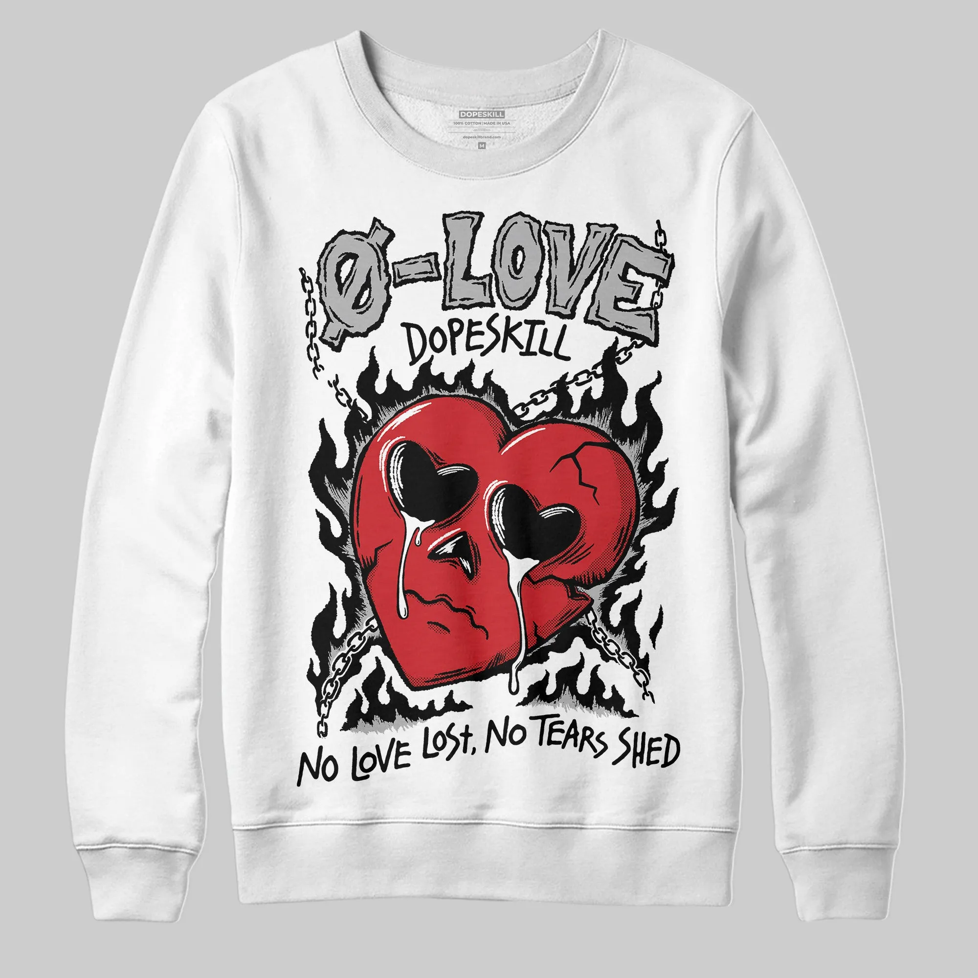 Black Cement 3s DopeSkill Sweatshirt Crying Heart Graphic sold by DopeSkill product image thumbnail 2