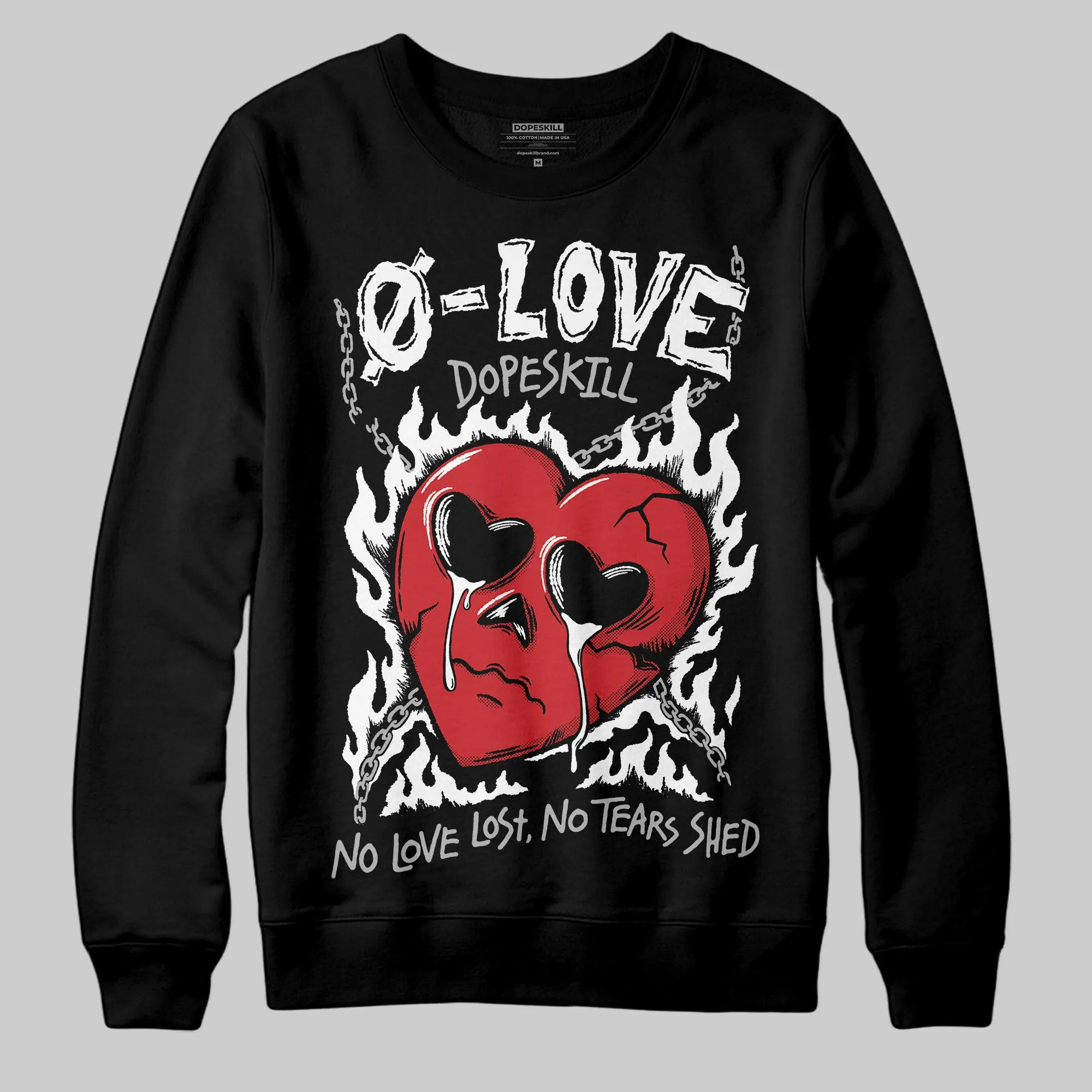 Black Cement 3s DopeSkill Sweatshirt Crying Heart Graphic sold by DopeSkill