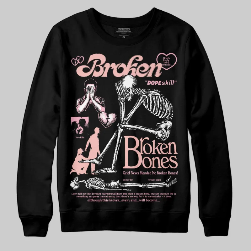 Stars Court White/Pink DopeSkill Sweatshirt Broken Bones Graphic sold by DopeSkill