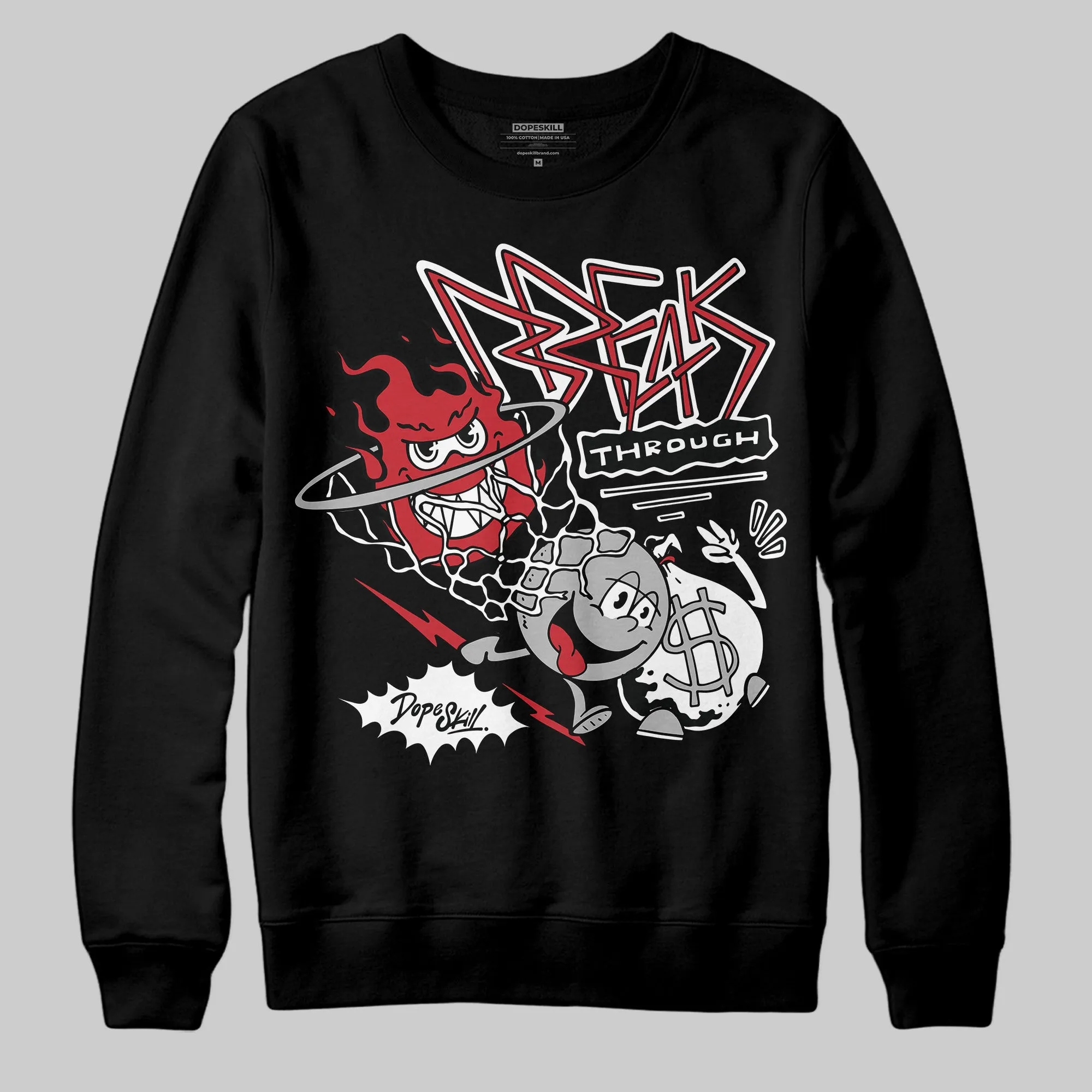 Black Cement 3s DopeSkill Sweatshirt Break Through Graphic sold by DopeSkill
