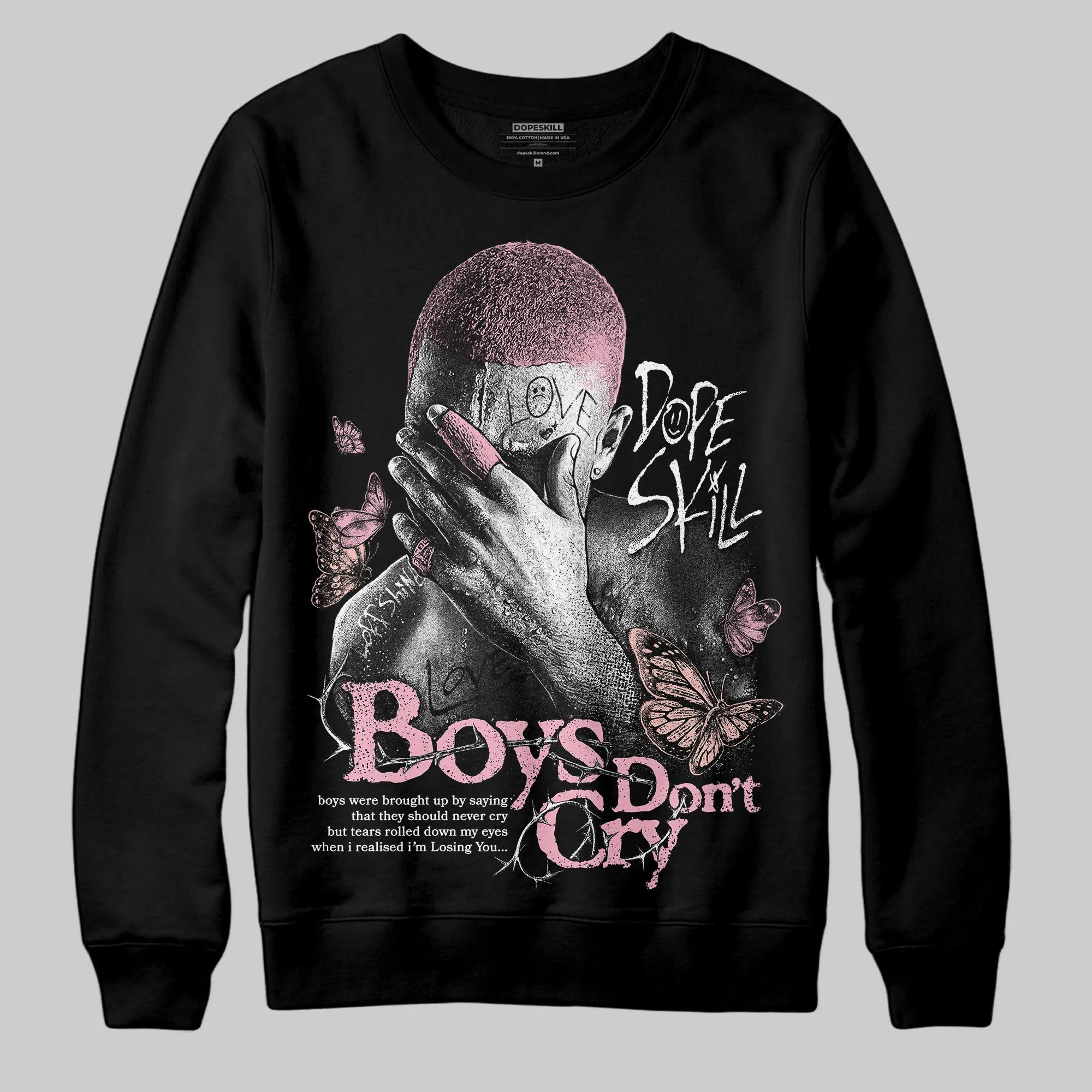 Stars Court White/Pink DopeSkill Sweatshirt Boys Don't Cry Graphic sold by DopeSkill