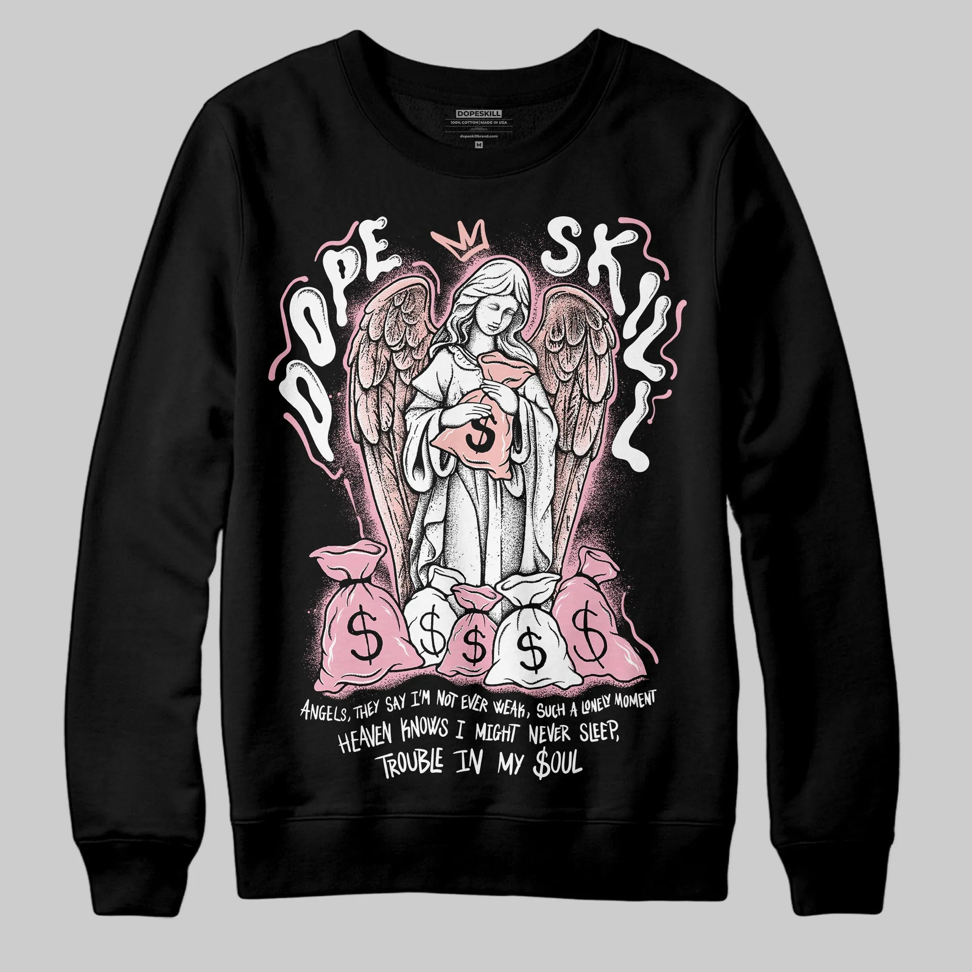 Stars Court White/Pink DopeSkill Sweatshirt Angels Graphic sold by DopeSkill