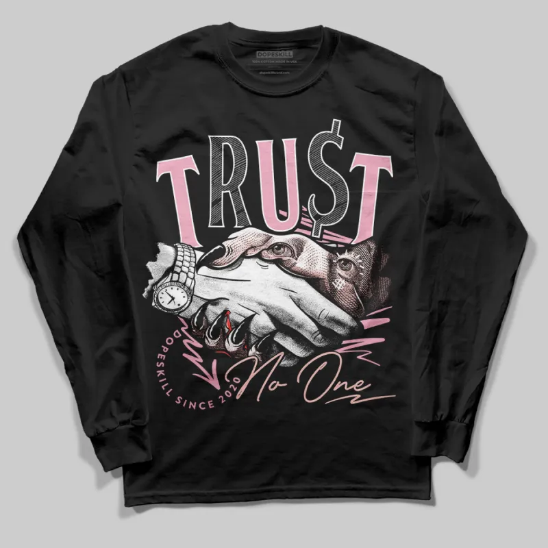 Stars Court White/Pink DopeSkill Long Sleeve T-Shirt Trust No One Graphic sold by DopeSkill