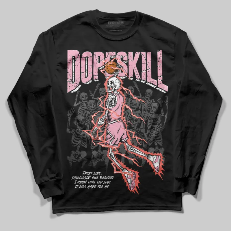 Stars Court White/Pink DopeSkill Long Sleeve T-Shirt Thunder Dunk Graphic sold by DopeSkill