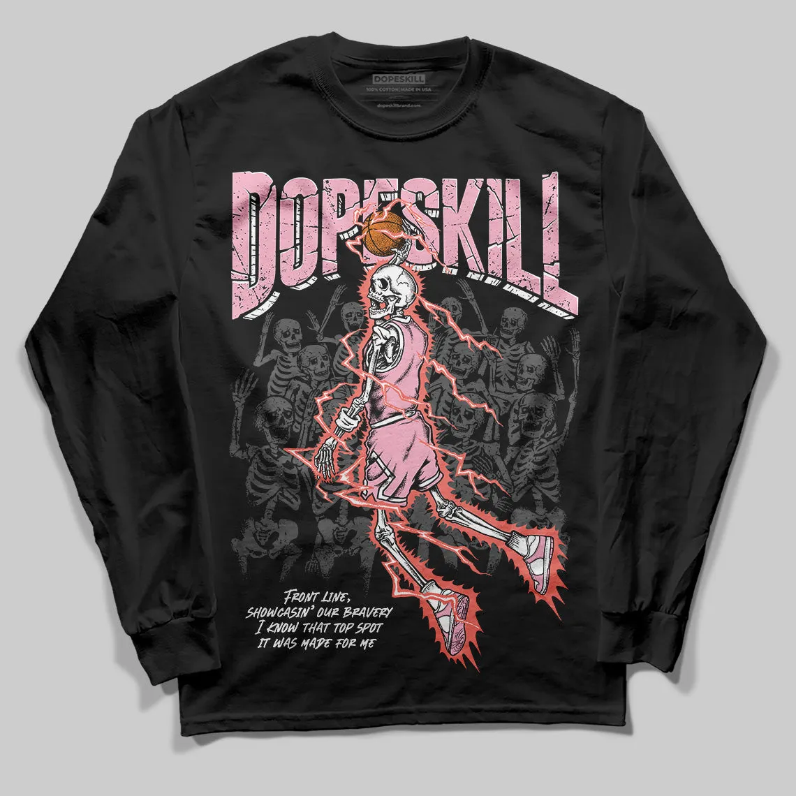 Stars Court White/Pink DopeSkill Long Sleeve T-Shirt Thunder Dunk Graphic sold by DopeSkill