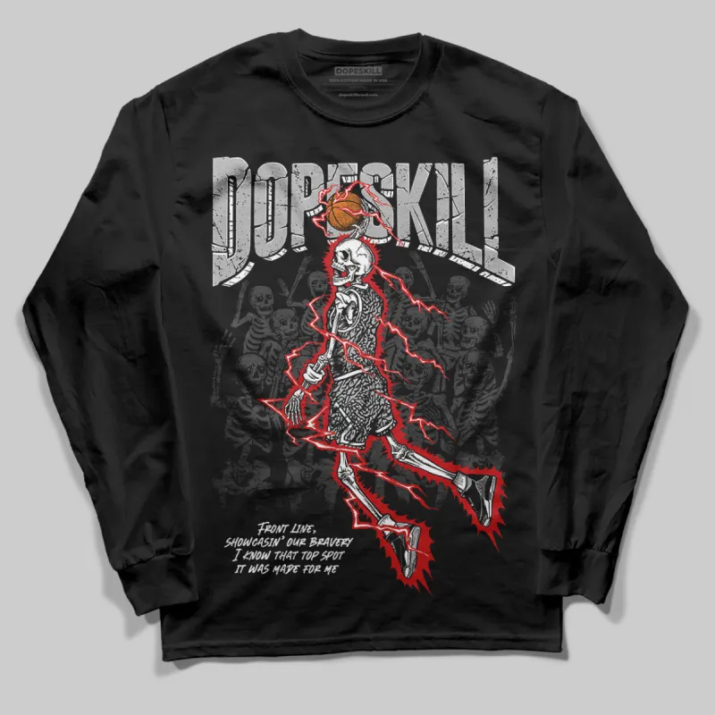 Black Cement 3s DopeSkill Long Sleeve T-Shirt Thunder Dunk Graphic sold by DopeSkill
