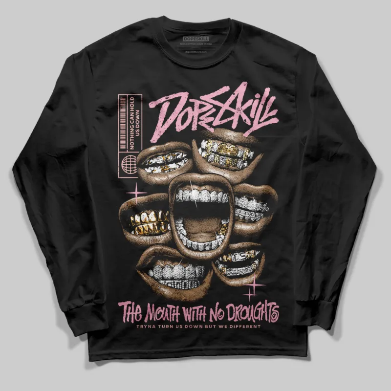 Stars Court White/Pink DopeSkill Long Sleeve T-Shirt The Mouth With No Droughts Graphic sold by DopeSkill