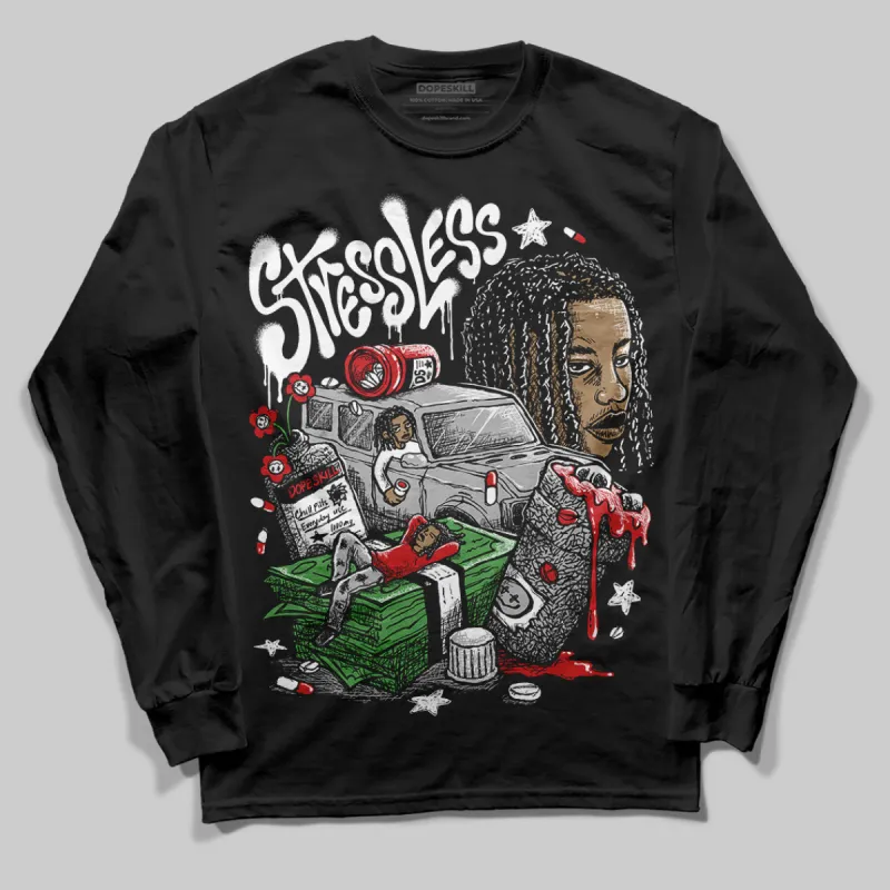Black Cement 3s DopeSkill Long Sleeve T-Shirt Stressless Graphic sold by DopeSkill