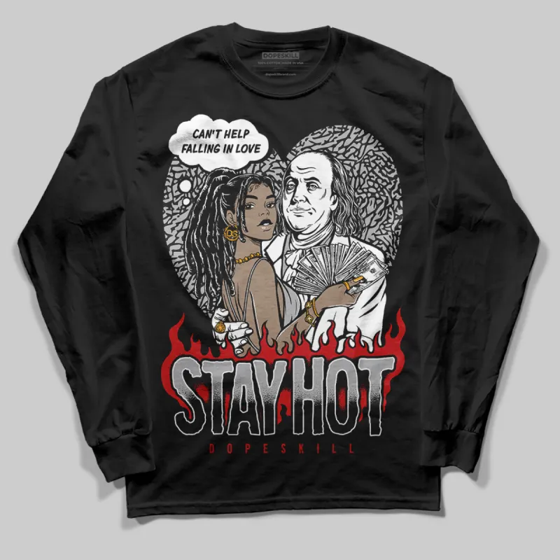 Black Cement 3s DopeSkill Long Sleeve T-Shirt Stay Hot Graphic sold by DopeSkill