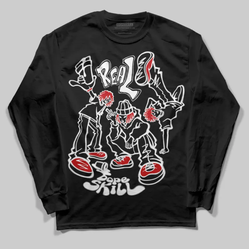 Black Cement 3s DopeSkill Long Sleeve T-Shirt Real Y2K Players Graphic sold by DopeSkill