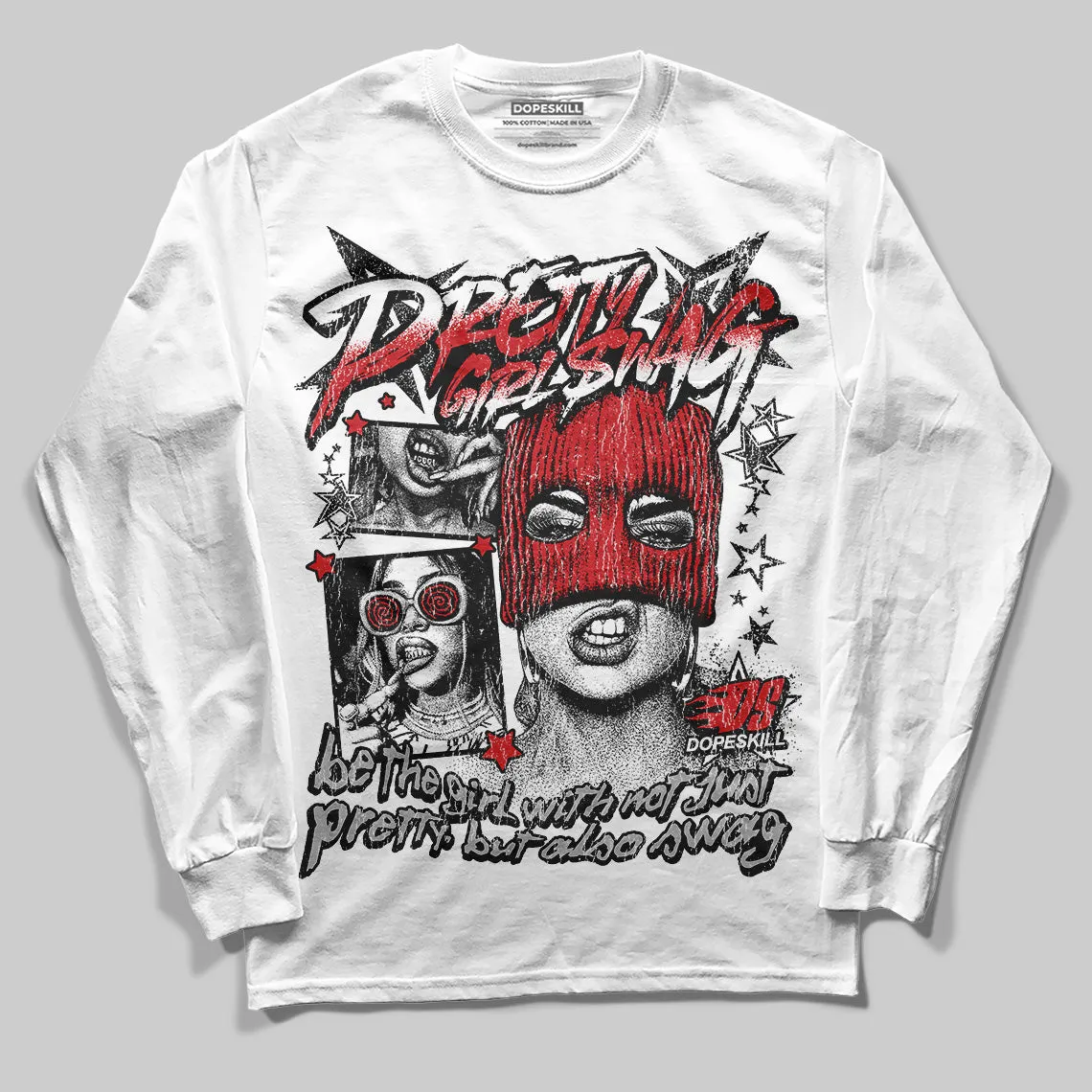 Black Cement 3s DopeSkill Long Sleeve T-Shirt Pretty Girl Swag Graphic sold by DopeSkill product image thumbnail 2