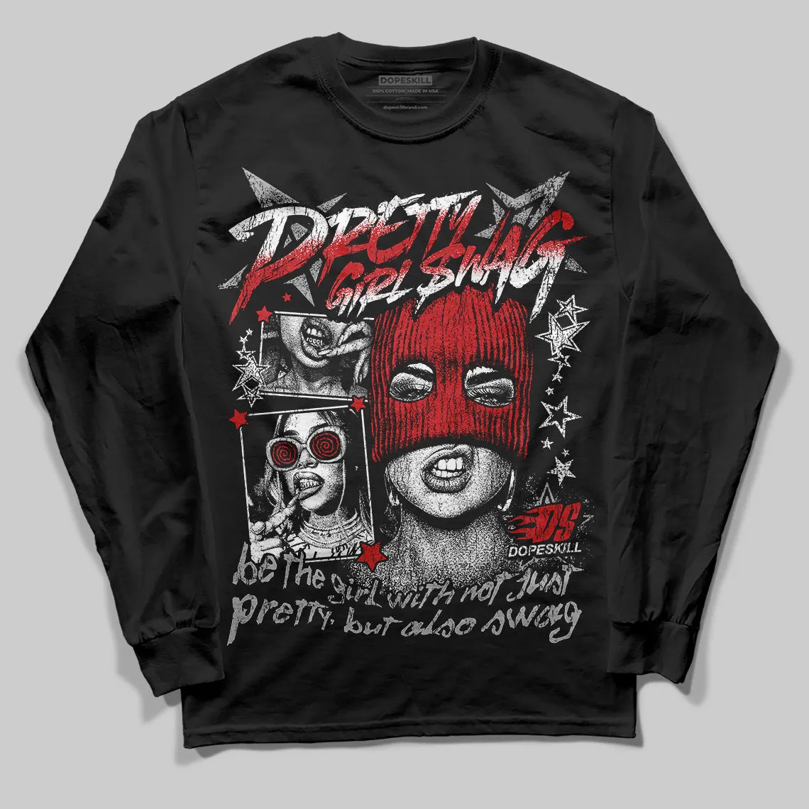 Black Cement 3s DopeSkill Long Sleeve T-Shirt Pretty Girl Swag Graphic sold by DopeSkill