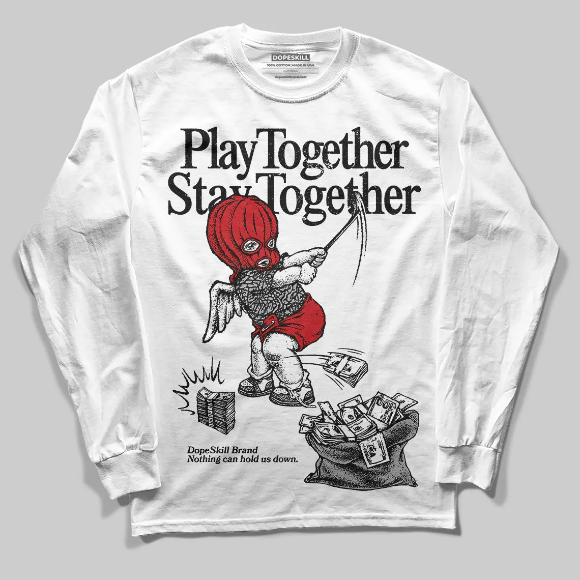 Black Cement 3s DopeSkill Long Sleeve T-Shirt Play together, Stay together Graphic sold by DopeSkill product image thumbnail 2