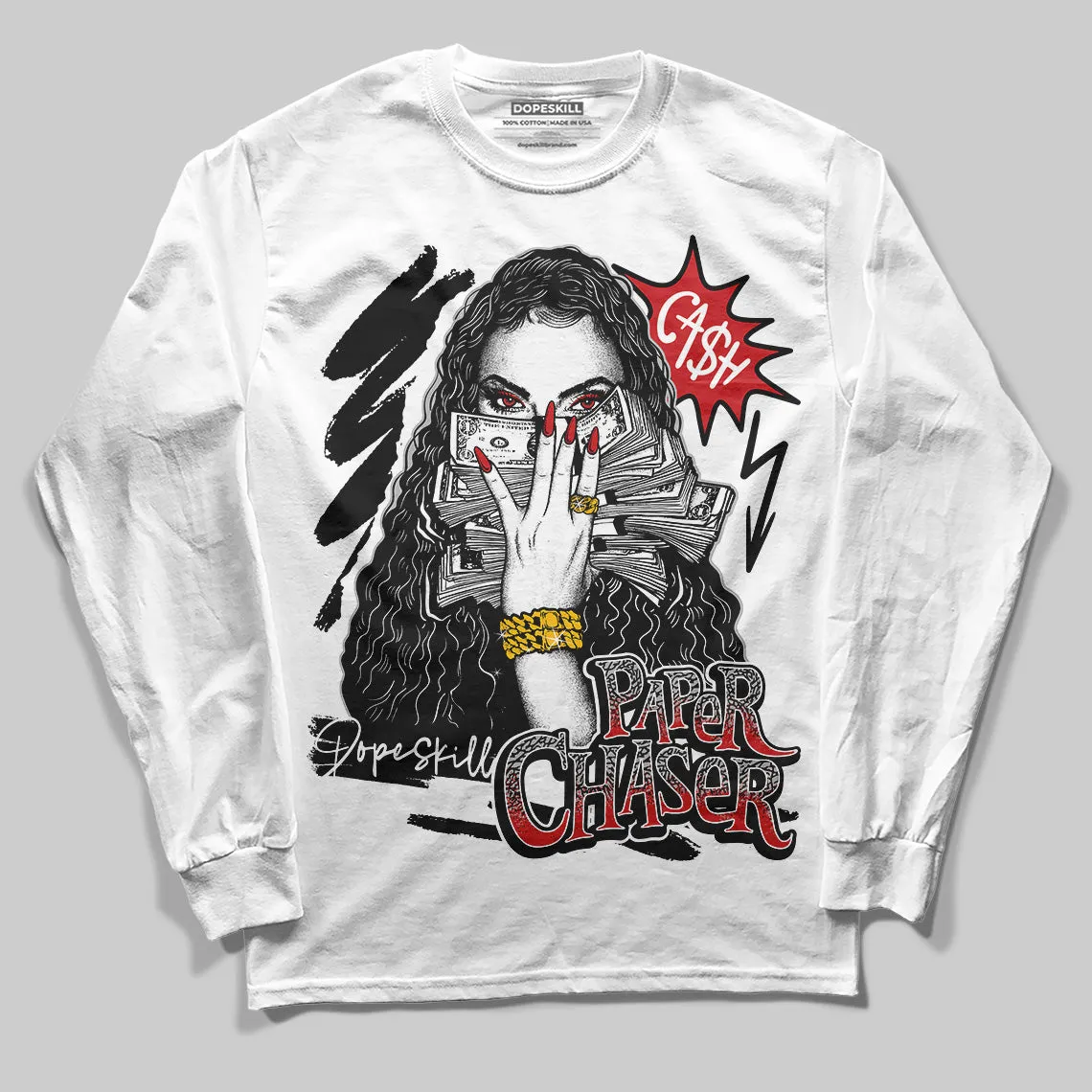 Black Cement 3s DopeSkill Long Sleeve T-Shirt NPC Graphic sold by DopeSkill product image thumbnail 2