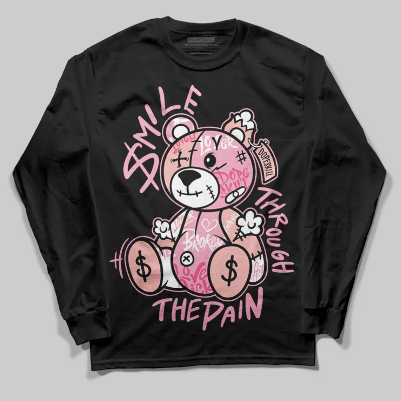 Stars Court White/Pink DopeSkill Long Sleeve T-Shirt Smile Through The Pain Graphic sold by DopeSkill