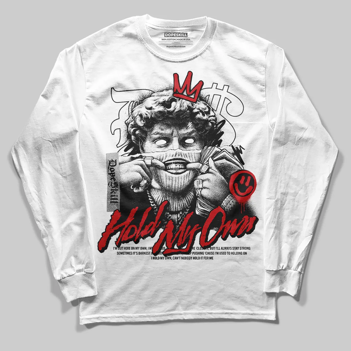 Black Cement 3s DopeSkill Long Sleeve T-Shirt New Hold My Own Graphic sold by DopeSkill product image thumbnail 2