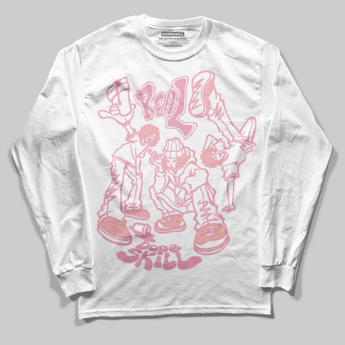 Stars Court White/Pink DopeSkill Long Sleeve T-Shirt Real Y2K Players Graphic sold by DopeSkill product image thumbnail 2