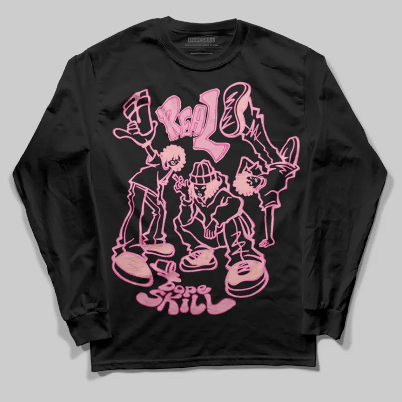 Stars Court White/Pink DopeSkill Long Sleeve T-Shirt Real Y2K Players Graphic sold by DopeSkill