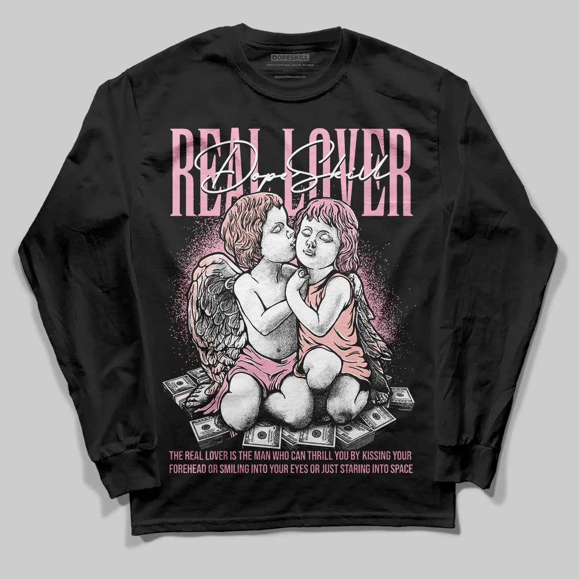 Stars Court White/Pink DopeSkill Long Sleeve T-Shirt Real Lover Graphic sold by DopeSkill