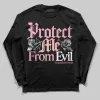 Stars Court White/Pink DopeSkill Long Sleeve T-Shirt Protect Me From Evil Graphic sold by DopeSkill