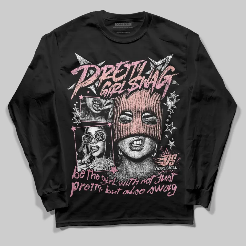 Stars Court White/Pink DopeSkill Long Sleeve T-Shirt Pretty Girl Swag Graphic sold by DopeSkill