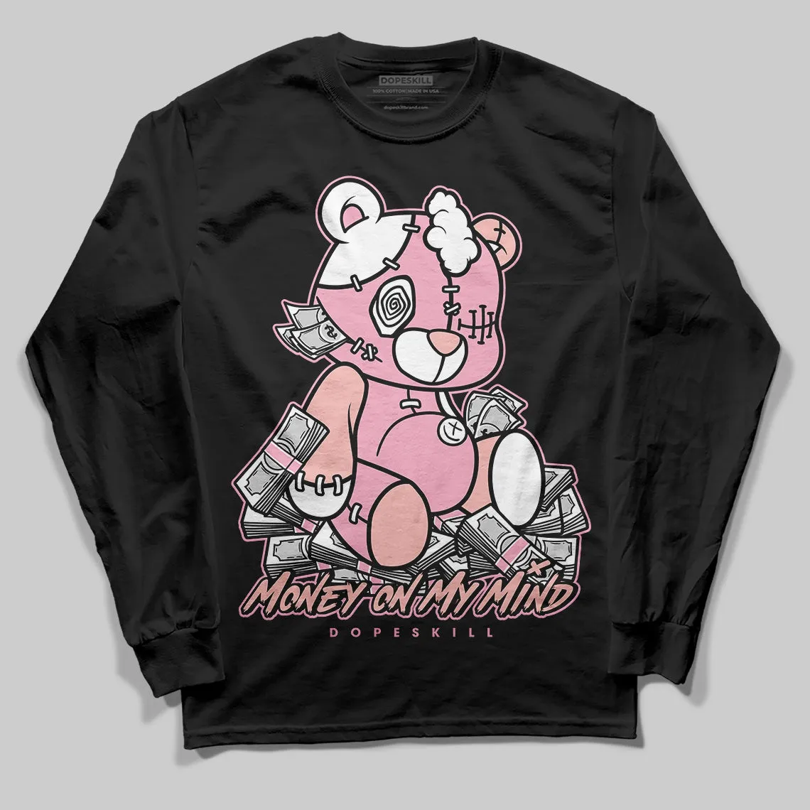 Stars Court White/Pink DopeSkill Long Sleeve T-Shirt MOMM Bear Graphic sold by DopeSkill