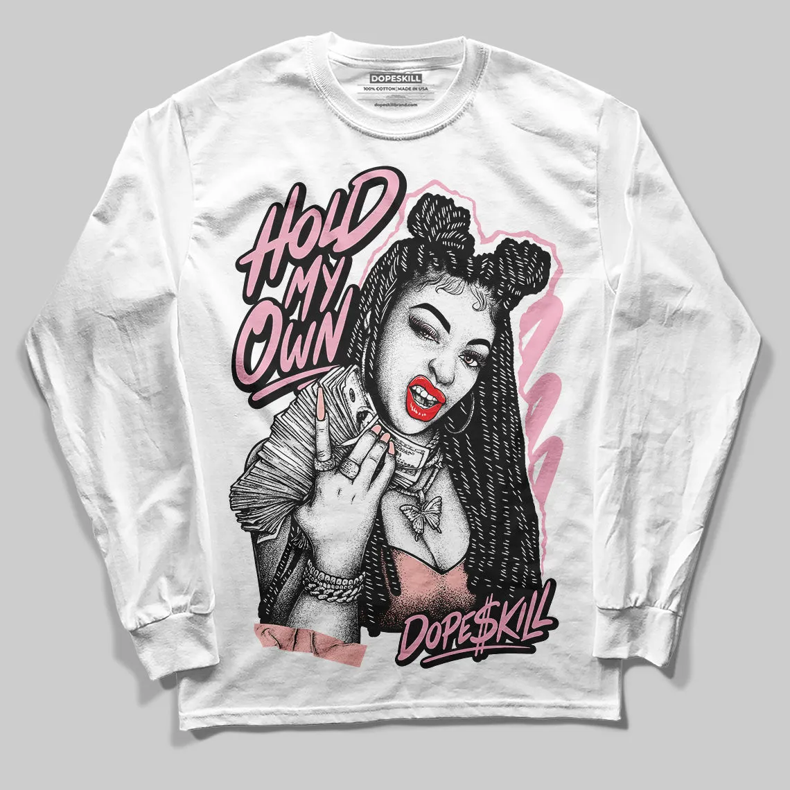 Stars Court White/Pink DopeSkill Long Sleeve T-Shirt New H.M.O Graphic sold by DopeSkill product image thumbnail 2