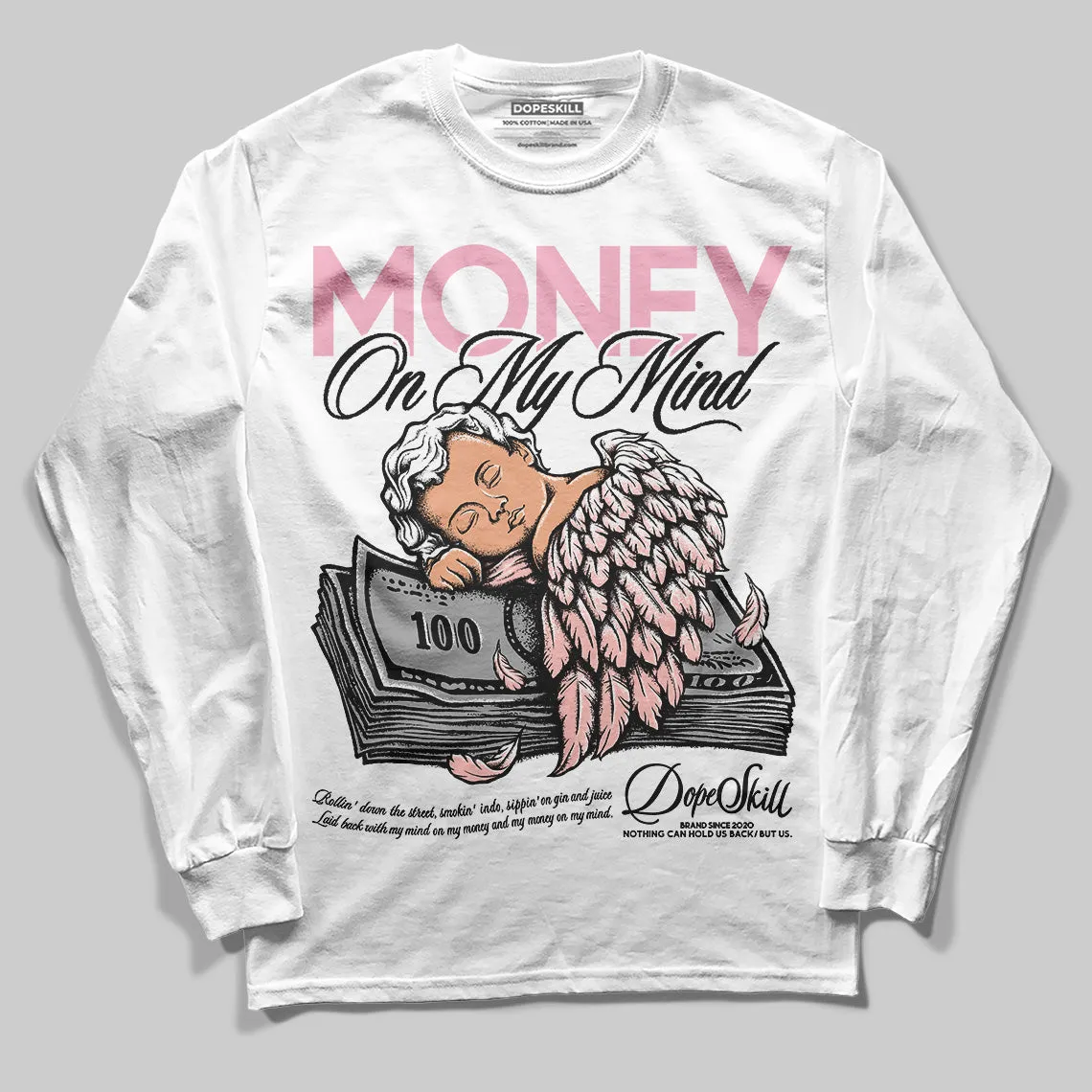 Stars Court White/Pink DopeSkill Long Sleeve T-Shirt MOMM Graphic sold by DopeSkill product image thumbnail 2