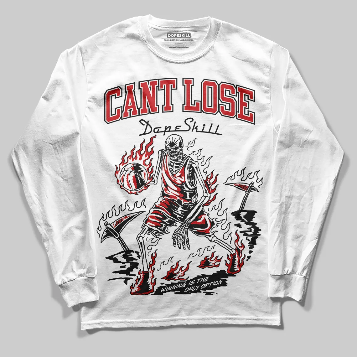 Black Cement 3s DopeSkill Long Sleeve T-Shirt Cant Lose Graphic sold by DopeSkill product image thumbnail 2