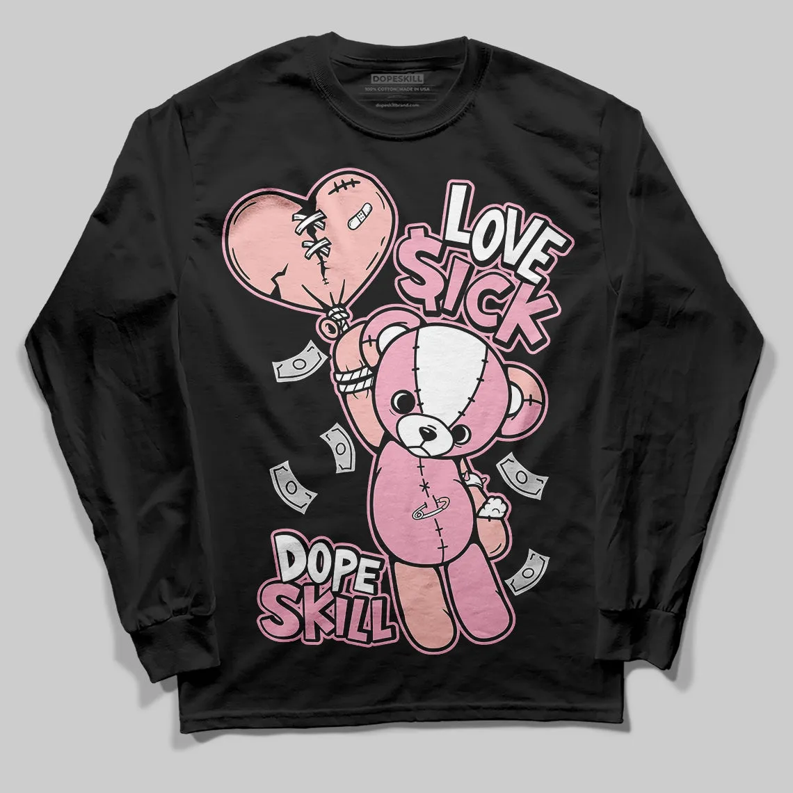 Stars Court White/Pink DopeSkill Long Sleeve T-Shirt Love Sick Graphic sold by DopeSkill