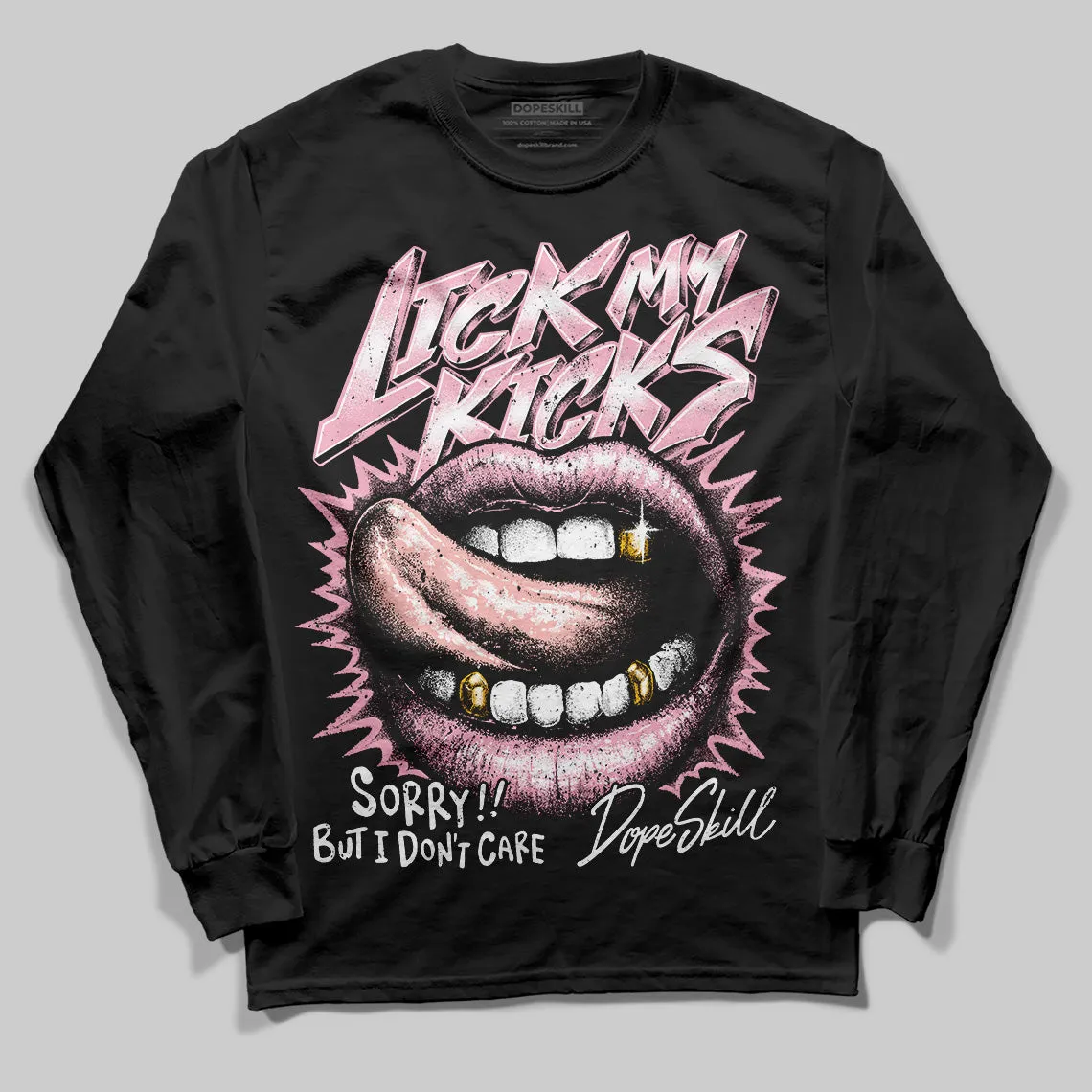 Stars Court White/Pink DopeSkill Long Sleeve T-Shirt Lick My Kicks Graphic sold by DopeSkill