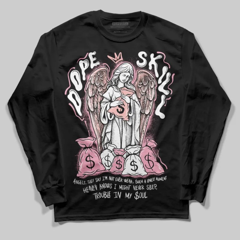 Stars Court White/Pink DopeSkill Long Sleeve T-Shirt Angels Graphic sold by DopeSkill