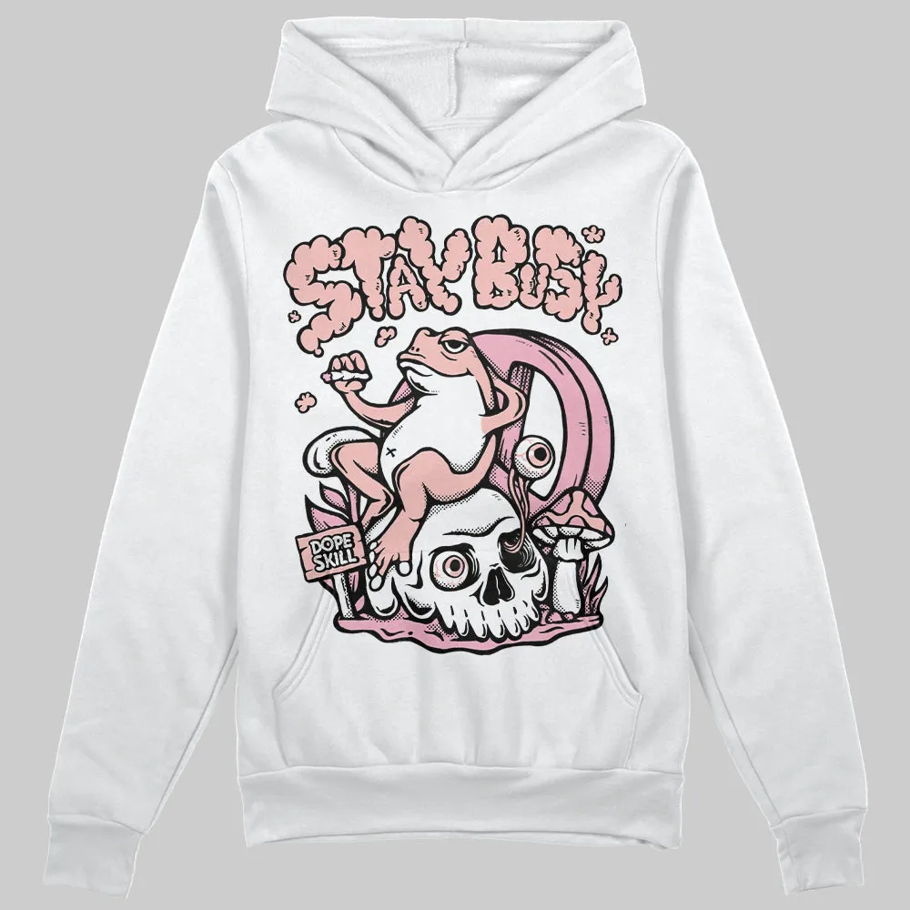Stars Court White/Pink DopeSkill Hoodie Sweatshirt Stay Busy Graphic sold by DopeSkill product image thumbnail 2
