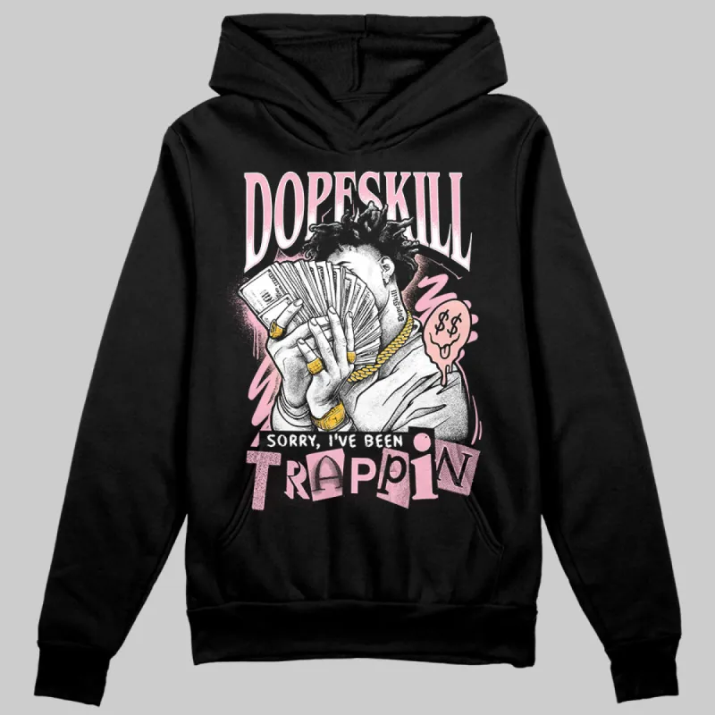 Stars Court White/Pink DopeSkill Hoodie Sweatshirt Sorry I've Been Trappin Graphic sold by DopeSkill
