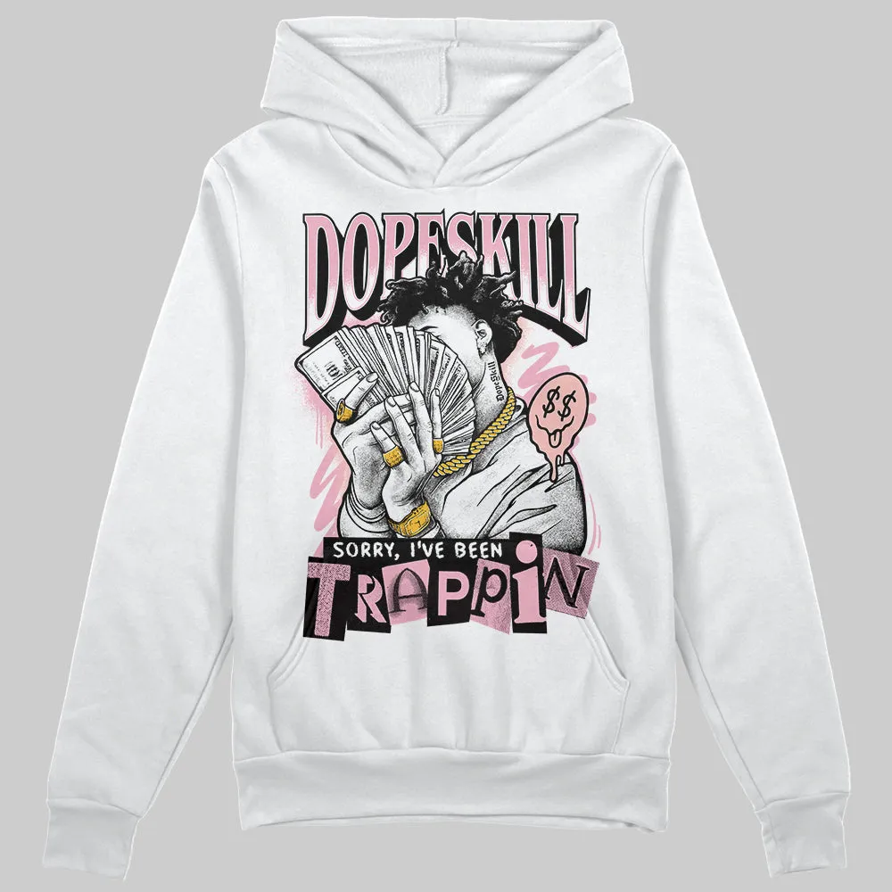 Stars Court White/Pink DopeSkill Hoodie Sweatshirt Sorry I've Been Trappin Graphic sold by DopeSkill product image thumbnail 2