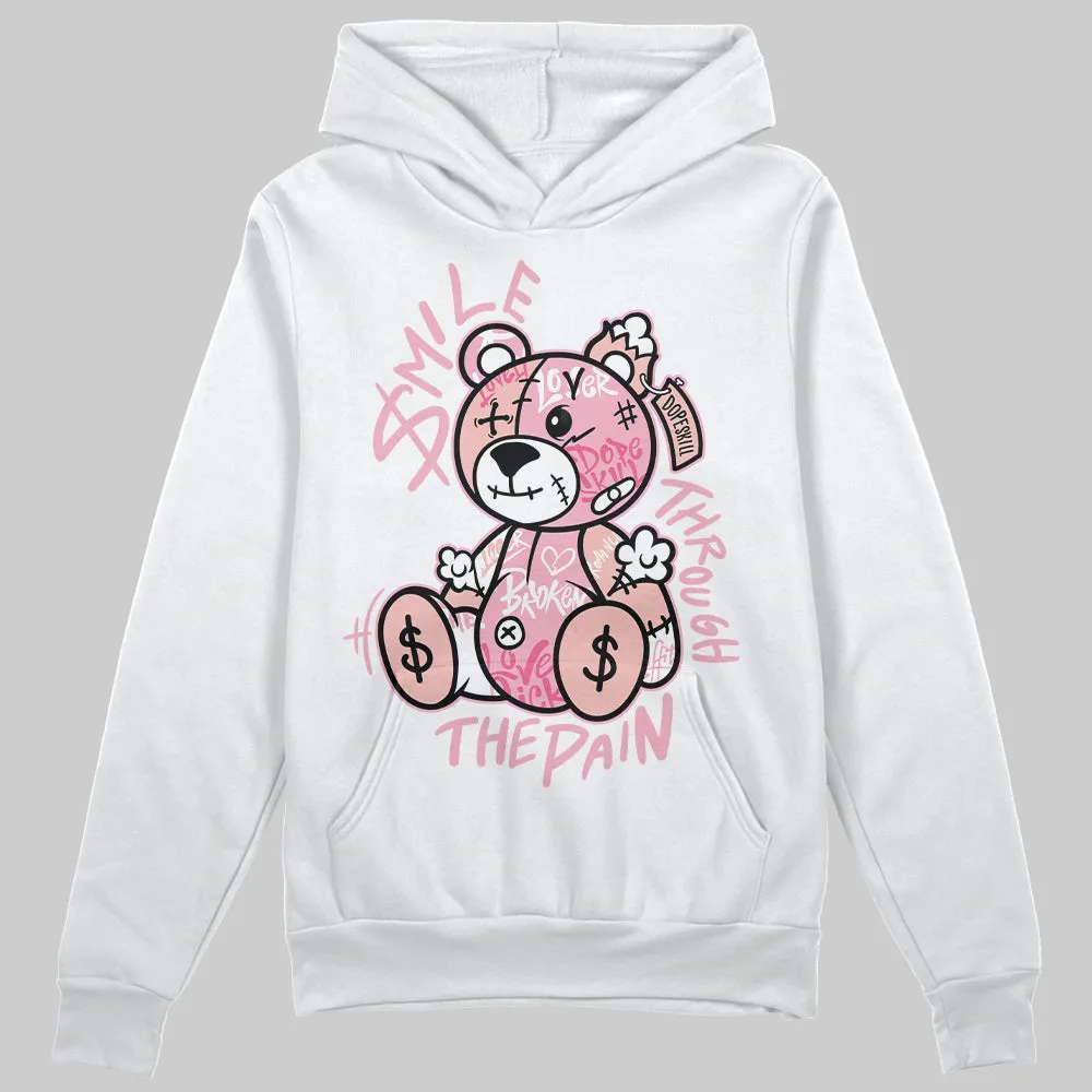 Stars Court White/Pink DopeSkill Hoodie Sweatshirt Smile Through The Pain Graphic sold by DopeSkill product image thumbnail 2