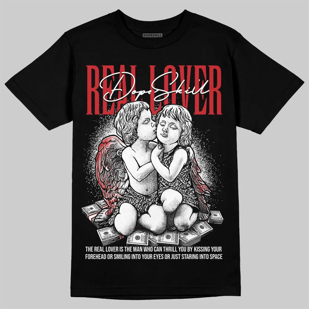 Black Cement 3s DopeSkill T-Shirt Real Lover Graphic sold by DopeSkill
