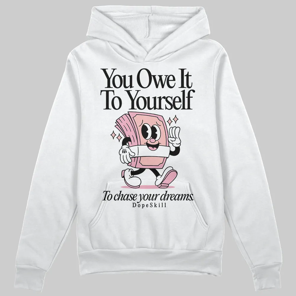 Stars Court White/Pink DopeSkill Hoodie Sweatshirt Owe It To Yourself Graphic sold by DopeSkill product image thumbnail 2