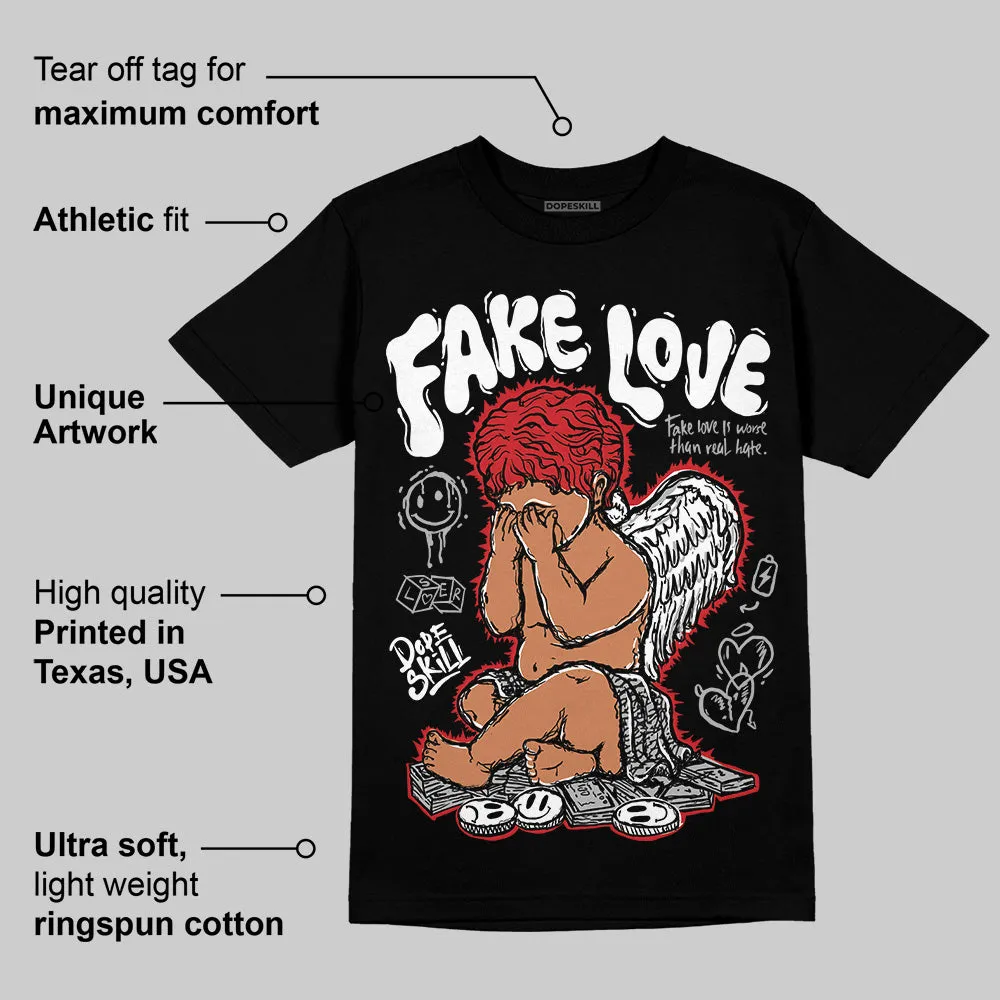 Black Cement 3s DopeSkill T-Shirt New Fake Love Graphic sold by DopeSkill product image thumbnail 3
