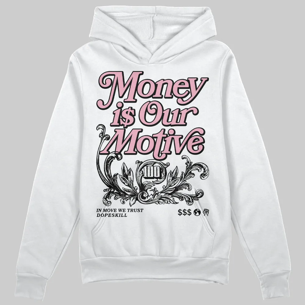 Stars Court White/Pink DopeSkill Hoodie Sweatshirt Money Is Our Motive Typo Graphic sold by DopeSkill product image thumbnail 2