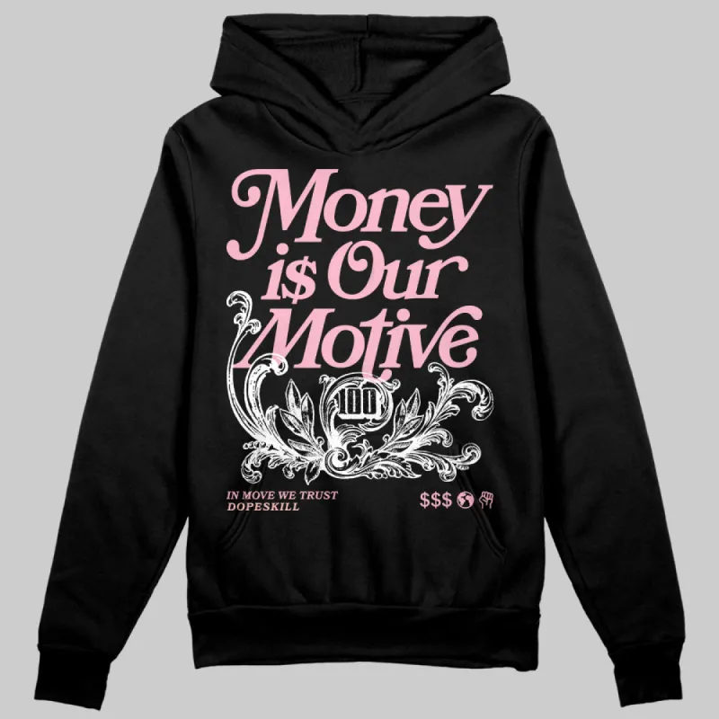 Stars Court White/Pink DopeSkill Hoodie Sweatshirt Money Is Our Motive Typo Graphic sold by DopeSkill